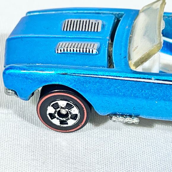 Hot Wheels '67 Camaro Convertible Redline Hood Opens 1982 Thailand Blue White - Picture 14 of 16